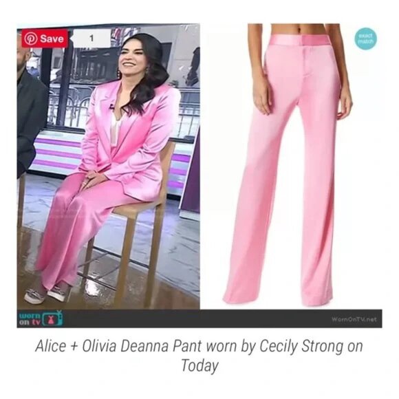 Alice + Olivia Deanna Satin-Finish Palazzo Pants - Size 4 NWT - Picture 8 of 13